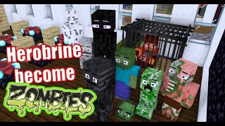 Herobrine Became Zombie : Friends Find The Antidote #minecraft #animation