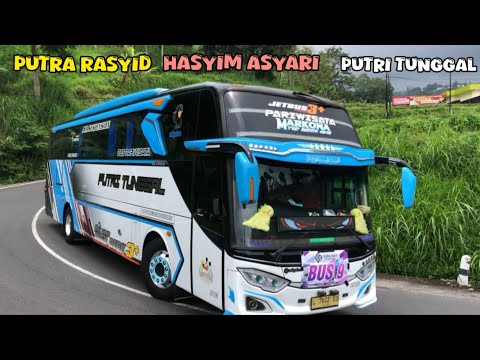 Konvoi 12 Bus Full Basuri | Bus Putri Tunggal Putra Rasyid Hasyim Asyari