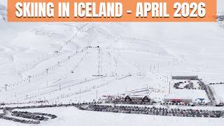Drone Time-Lapse Approach to a Ski Resort in Iceland