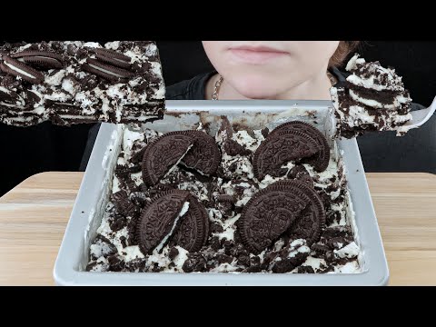 ASMR Oreo Icebox Cake Dessert Mukbang | VNM ASMR