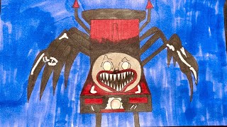 Drawing CHOO CHOO CHARLES ORIGIN STORY VERSION MEME
