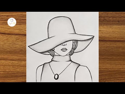 How to draw a girl with cap | Girl drawing easy step by step | Beautiful girl drawing for beginners