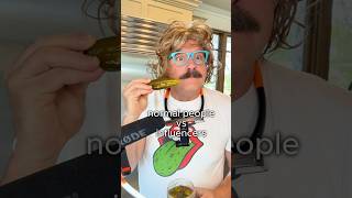Eating pickles: normal people vs. influencers #pickles  #nowrongway #love  #crunch