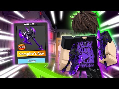 CLAIMING PURPLE VAMPIRE'S AXE IN MM2!! (Murder Mystery 2)