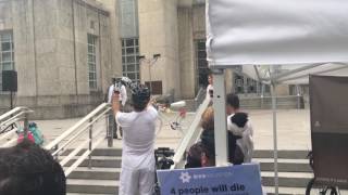 Mayor Turner Addressing Houston Cyclists at the Ride of Silence