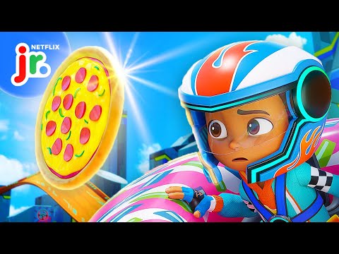 Hot Wheels Ultimate Garage Pizza Rescue! 🍕 Hot Wheels Let's Race | Netflix Jr