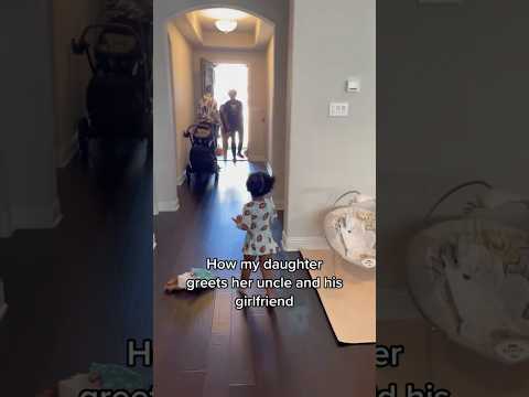 She loves her uncle 🥹 #greeting #toddler #uncle