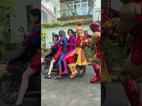🐒 What will happen to Sun Wukong and other superhero who like to ride in one car? 🏍️🤪😳🤣 #short