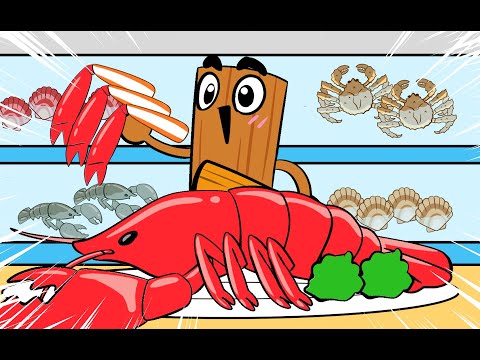 Tung Tung Tung Sahur GIANT KING LOBSTER mukbang #Italian Brainrot