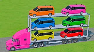 transporting of colors ! mini cars transporting with truck ! farming simulator 22