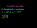 Finding the Whole in Percent Problems