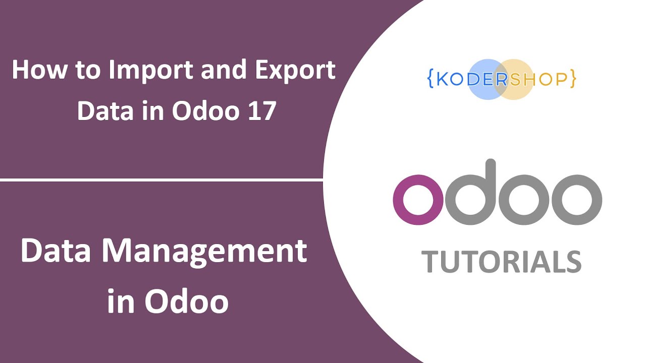 How to Import and Export Data in Odoo 17 | Data Management in Odoo | 09.07.2024

In today's digital business environment, the ability to seamlessly import and export data is more important than ever. Whether ...