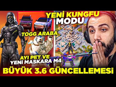 PUBG MOBILE DEĞİŞİYOR! 😱YENİ KUNGFU MODU, YENİLENMİŞ MASKARA M4, TOGG ARABA VE AYI PET | PUBG MOBILE