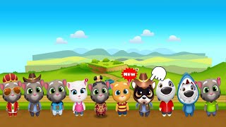 Talking Tom Gold Run - Cowboy Raccoon Update - How to Unlock All New Characters - TNG