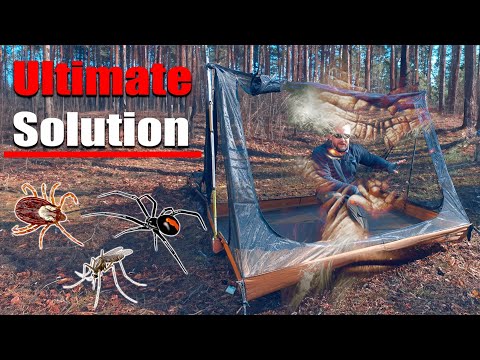 How to Stay BUG FREE While Camping Under a Tarp - OneTigris 2 Person Bug Tent Review