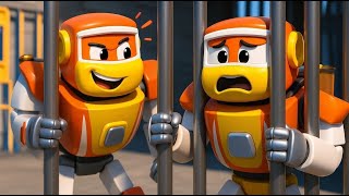 Super Robot es inocente! 🤖 ¡Vamos Robofuse! 🚔 Robot y coche de policía se transforman.