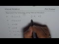 Interval Notation and Representation