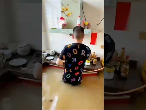 water goes inside this boy's house #shortsvideo