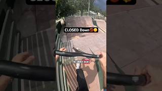 Strictly CLOSED Skatepark🚫 #short #scooter #skate #shorts #fail #viral #scoot