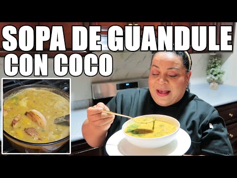 SOPA DE GUANDULE CON COCO / RECETAS PARA INVIERNO