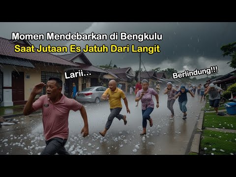 Ribuan Warga Bengkulu Gempar! Langit Mendadak Bergemuruh dan Turun Jutaan Es Batu Hantam Pemukiman