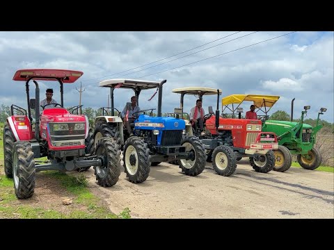 Tractors Power Test in Mud | Swaraj 855 Fe | New Holland 3630 | John Deere | Mahindra Arjun NOVO 605