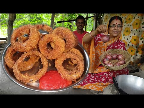 পিঁয়াজের রিং পকোড়া রেসিপি একবার এইভাবে বাড়িতে বানিয়ে দেখুন | Pakoda Recipe |
