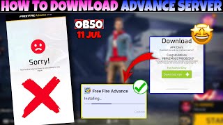 HOW TO DOWNLOAD FREE FIRE ADVANCE SERVER 2025😱🔥 | FREE FIRE ADVANCE SERVER | NEW OB50 UPDATE FF