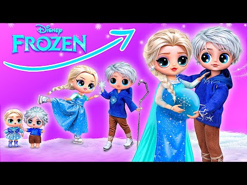 Elsa Frozen and Jack Frost Growing Up! DIYs for LOL OMG