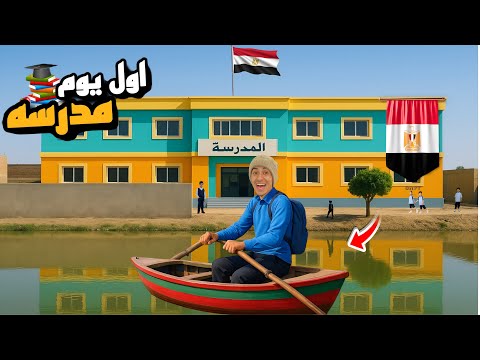 لما اخوك الصغير يروح اول يوم مدرسه بلمركب 😂🛶 | محمد عماد