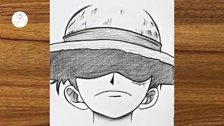 Easy Monkey D. Luffy drawing | Drawing pictures of anime characters |Anime drawing easy step by step