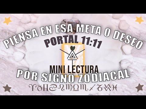 Portal 11:11 Piensa en esa meta o en ese deseo 🪽✨ Mini lectura de tarot atemporal 🧿