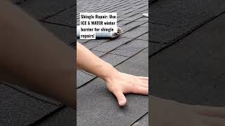 Roof Repair: Ice & Water 💧 Barrier on the roof decking when replacing damaged or missing shingles