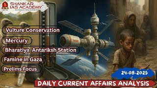 Daily Current Affairs Analysis | 24th August, 2025 | Shankar IAS Academy | UPSC | Mains 2025