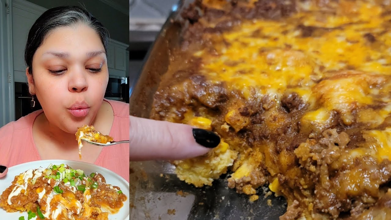 Beefy Cheesy Tamale Pie EASY Casserole Recipe