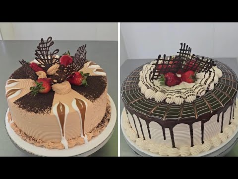 tortas deliciosas con crema de chocolate | pasteles modernos con crema de chocolate