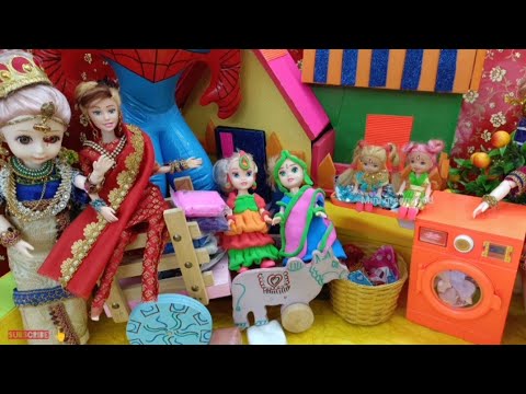 kalai washing machine clothes mini green food kalai malar barbie Kavitha vinitha mini green food