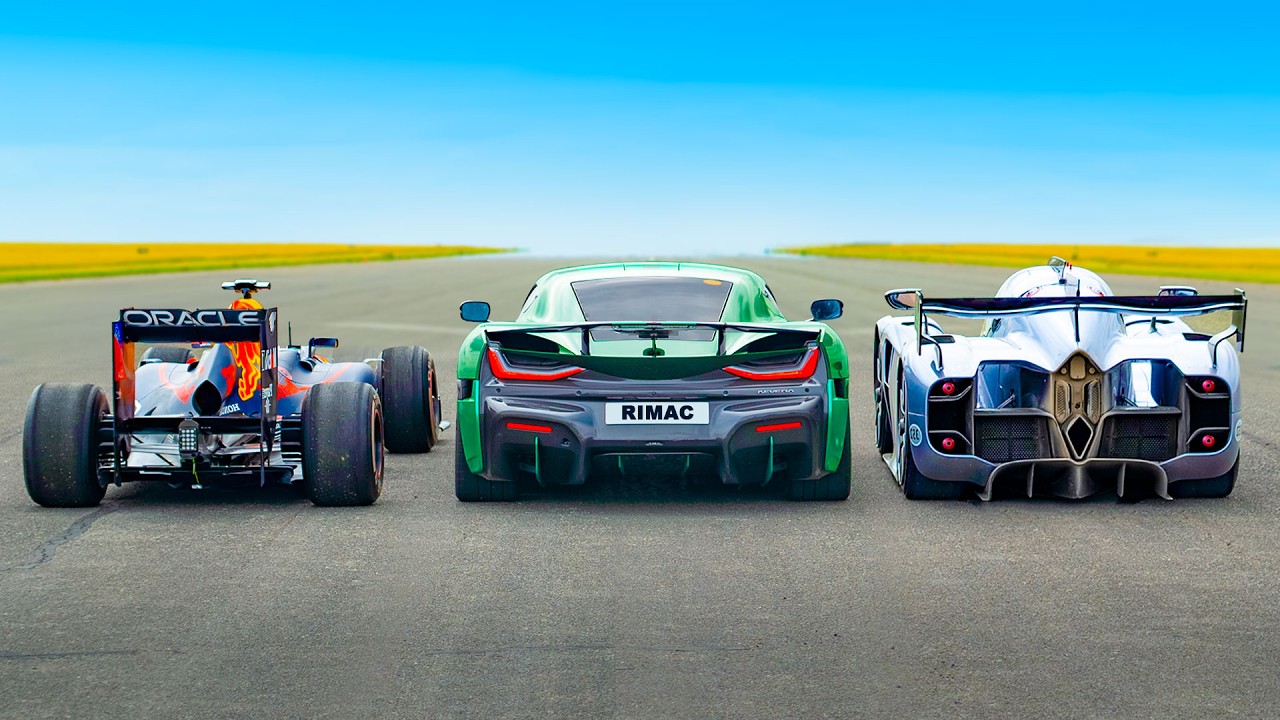 F1 Car vs Rimac vs McMurtry: DRAG RACE