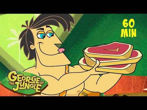 George LOVES Food! 🍕🍎 | George of the Jungle | 1HR of Full Episodes | Cartoons For Kids