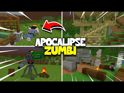 NOVO ADDON/MOD DE APOCALIPSE ZUMBI PARA MINECRAFT PE 1.21! (MINECRAFT BEDROCK)