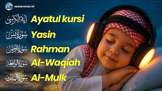 Beautiful Quran Before Sleep | Ayatul Kursi,Al-Fatiha,Surah Ar-Rahman, Al-Mulk, Yasin - By Alaa Aqel