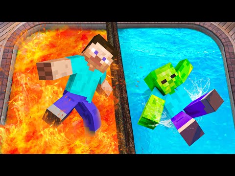 GTA 5 Minecraft Steve & Zombie Water Ragdoll Falls Epsiode 2