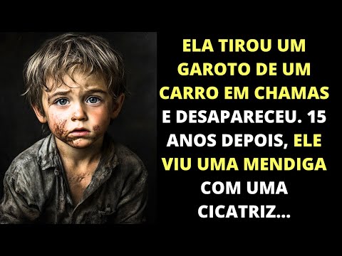 Ela tirou um garoto de um carro em chamas e desapareceu. 15 anos depois, o garoto viu uma mendiga...