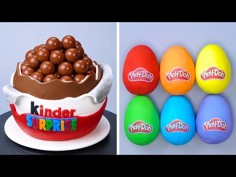 Most Satisfying Chocolate Egg Decorating Tutorial 🥚🌈 Amazing Rainbow Chocolate Cakes & Dessert