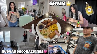 fuimos a comer a un buffet🥰| Juanito comprando cosas|Nueva decoraciones para la sala| GRWM⭐️💕
