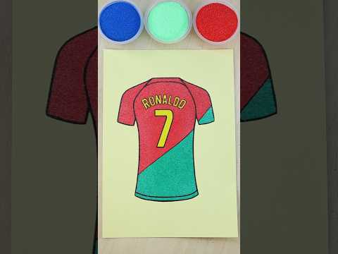 CR7 Shirt Sand Painting #shorts #sandart #relaxing #satisfying