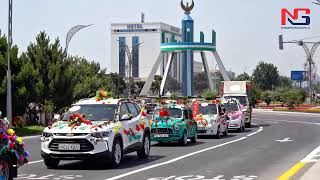 NAMANGAN 64-GULLAR FESTIVALI OCHILISH MAROSIMI! AVTOKARVON