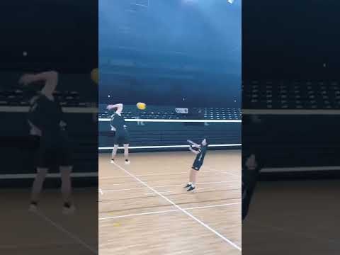 #volleyballshorts : Double spike volleyball 😂😅😂 volleyball tricks 🔥🔥 the spike 🔥
