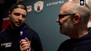 Markus Vikingstad nach dem Spiel gegen die Straubing Tigers am 04. April 2026