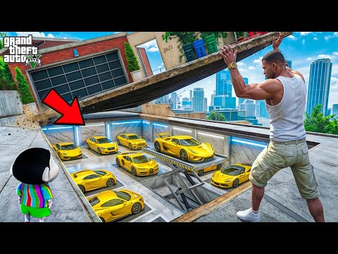 Franklin and Shinchan Found a Secret Garage Under Their House! | GTA 5 Bangla Gameplay